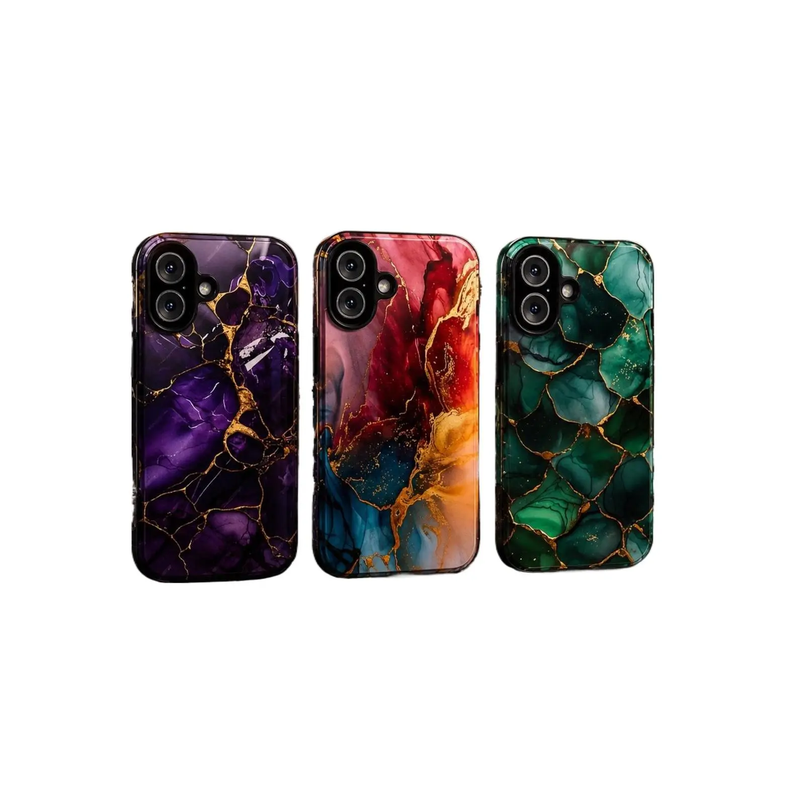 Abstract Marble Pattern iPhone Case – Luxurious gold-vein design with a modern aesthetic; compatible with iPhone 11–17 Pro Max/Plus and Samsung Galaxy S23–S25 series.