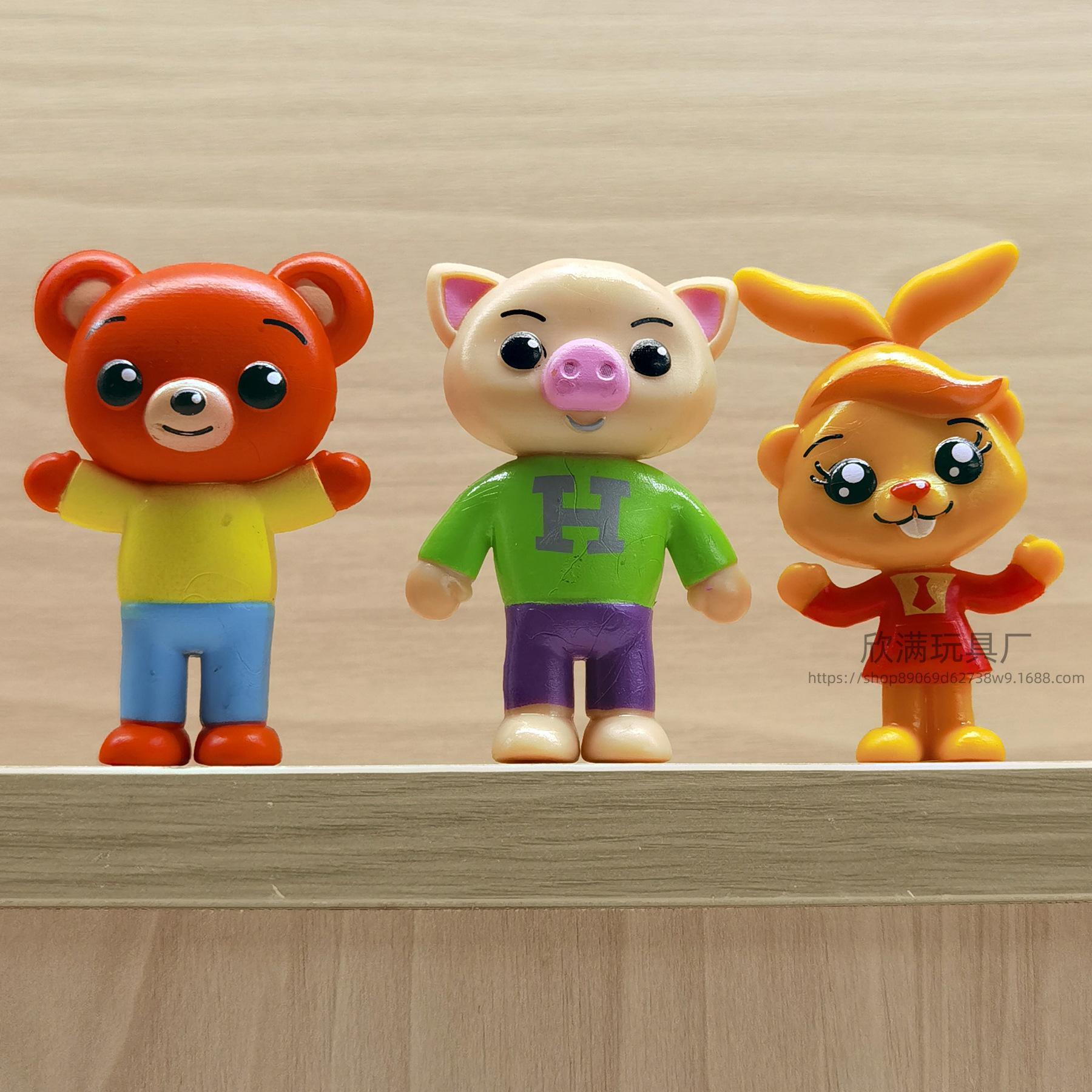 6pcs/set Cute Plim Clown Anime Figure Toy PVC Enlightenment Education Model Dolls For Children Gift Desk Decorations