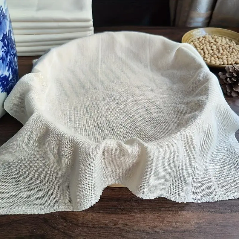 2pcs Large Unbleached Cheese Cloth, 50x50cm - Soft Square Muslin Fabric for Filtration, Cooking, Baking, Steaming - Reusable Food Filter Cloth, Baking Essentials|Natural Fiber Cloth|Reusable Fabric