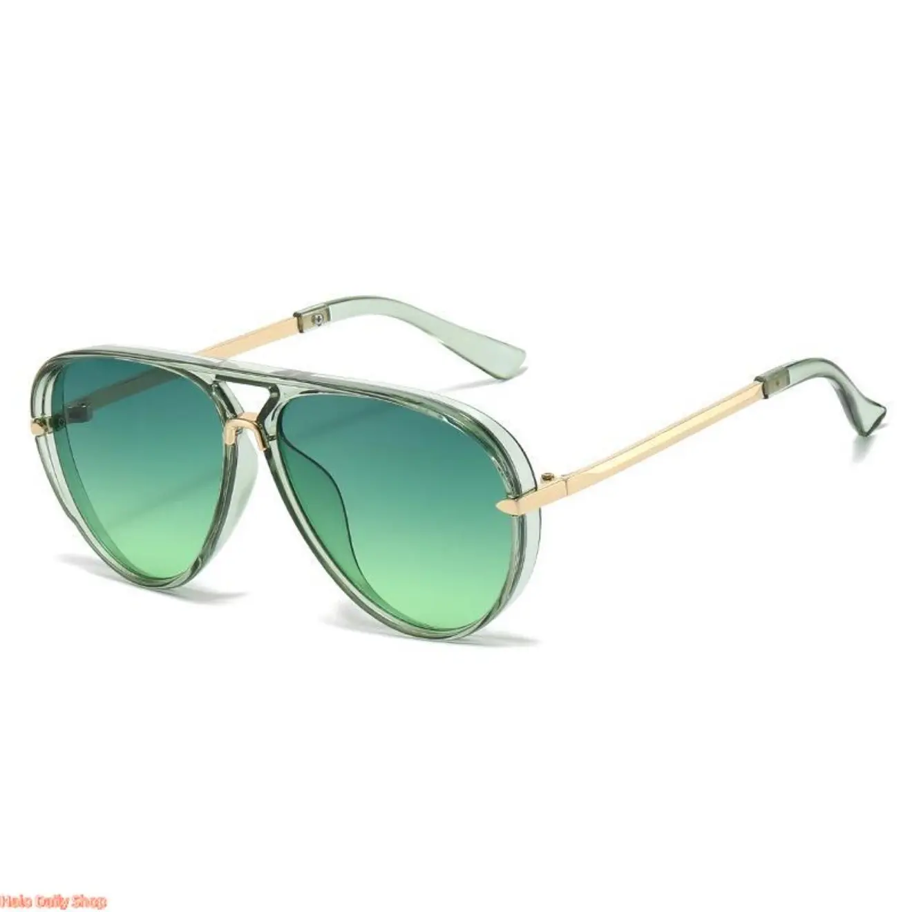 Retro Aviator Womens Sunglasses, 2026 New Fashion Full Rim Frame, Trendy Casual Polyamide Eyewear with Gradient Lenses for Outdoor Style, Trendy Casual Sunglasses, Stylish Accessories, Sunglasses For Women