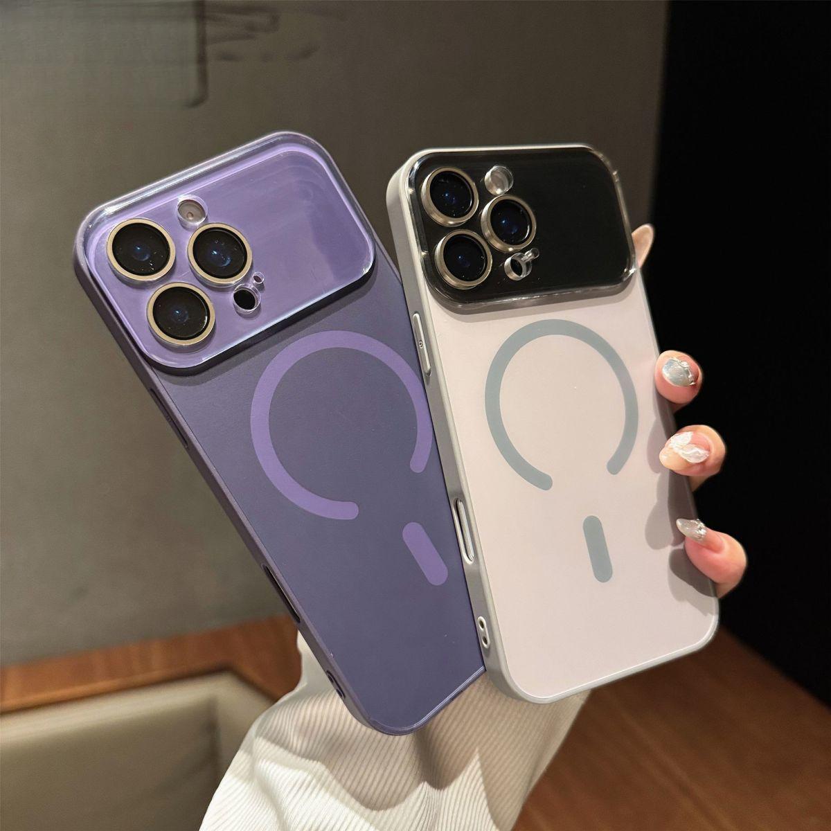 Slim Matte Magnetic Protective Case, Anti-Drop Cover with Integrated Lens and Screen Protector for iPhone 13 to 17 Series