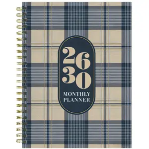 2026-2030 Monthly Planner/Calendar - January 2026 to December 2030, 5-Year Monthly Planner, Fabric-Themed Cover Design Notebook, Yearly and Monthly Calendar Planning, Monthly Tabs, 60-Month Calendar, 5.5 x 8.3 Inches, Thick Paper, Elastic Cover, Durable D
