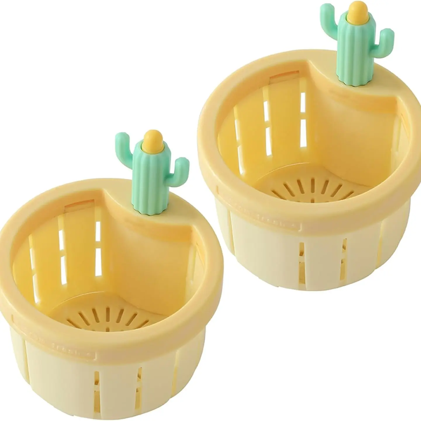 2pcs Cactus Sink Filter Basket, Multi-Functional Kitchen Sink Strainer, Easy Clean, Durable Material, and Design, Essential Dishwashing Tool