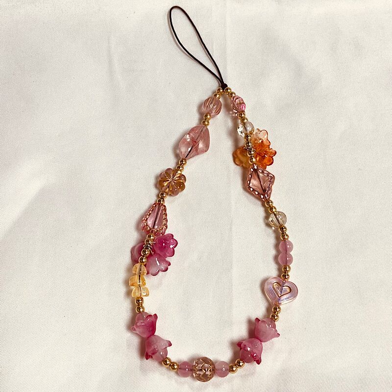 Original Design Chinese Retro Style Beaded Phone Charm Strap Bracelet Wrist Short Lanyard Camera Keychain Bag Pendant