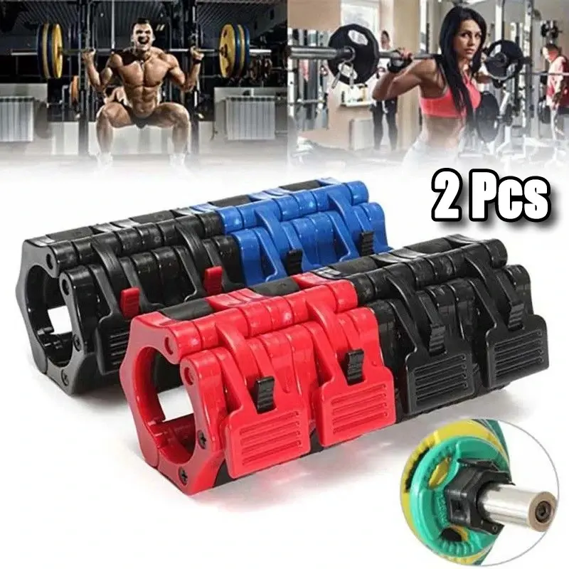 2Pcs 25/50mm Quick Release Barbell Clamps Spin Lock Barbell Collars Weight Bar Clips for Weightlifting and Strength Training