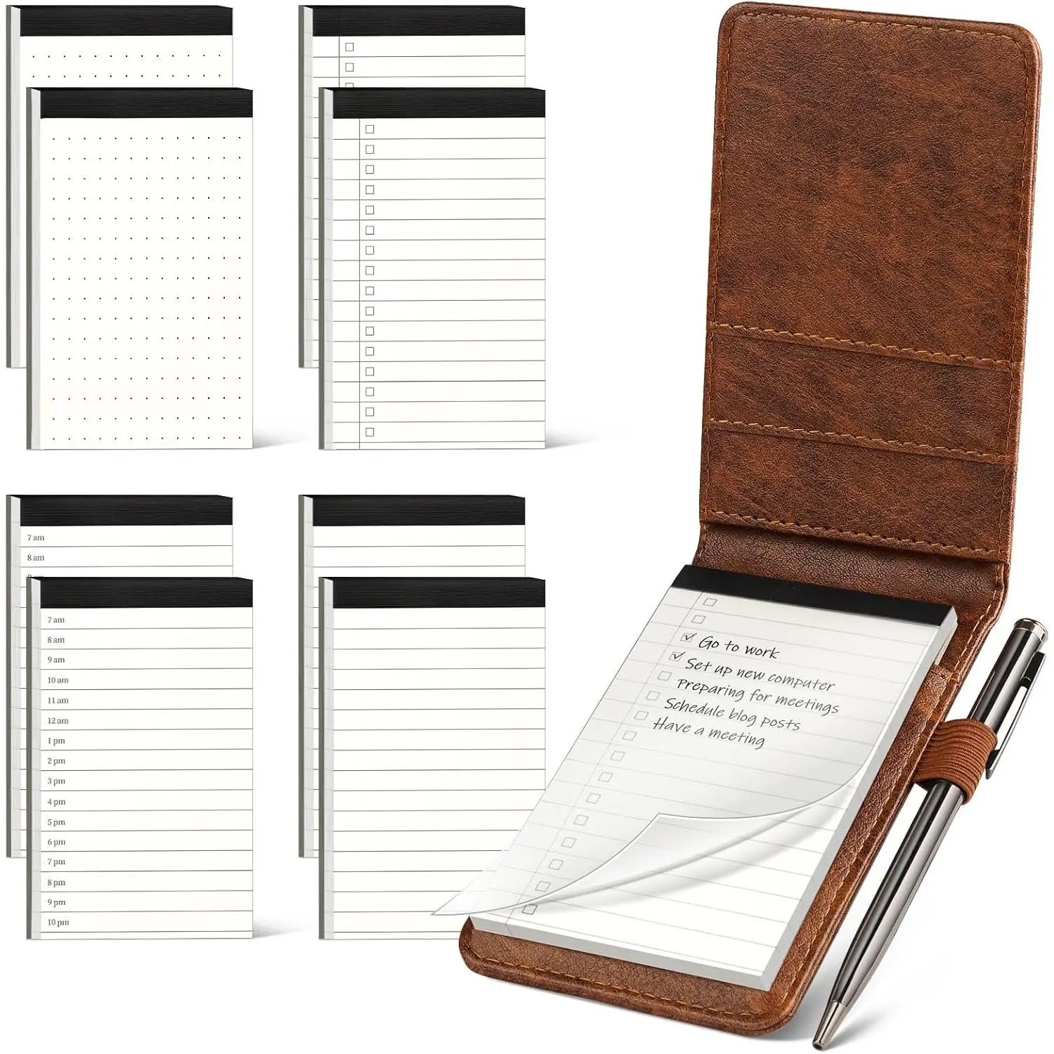 8 count Note Pads, Legal Pads 3.5 x 5 Notebook Paper Writing Pads