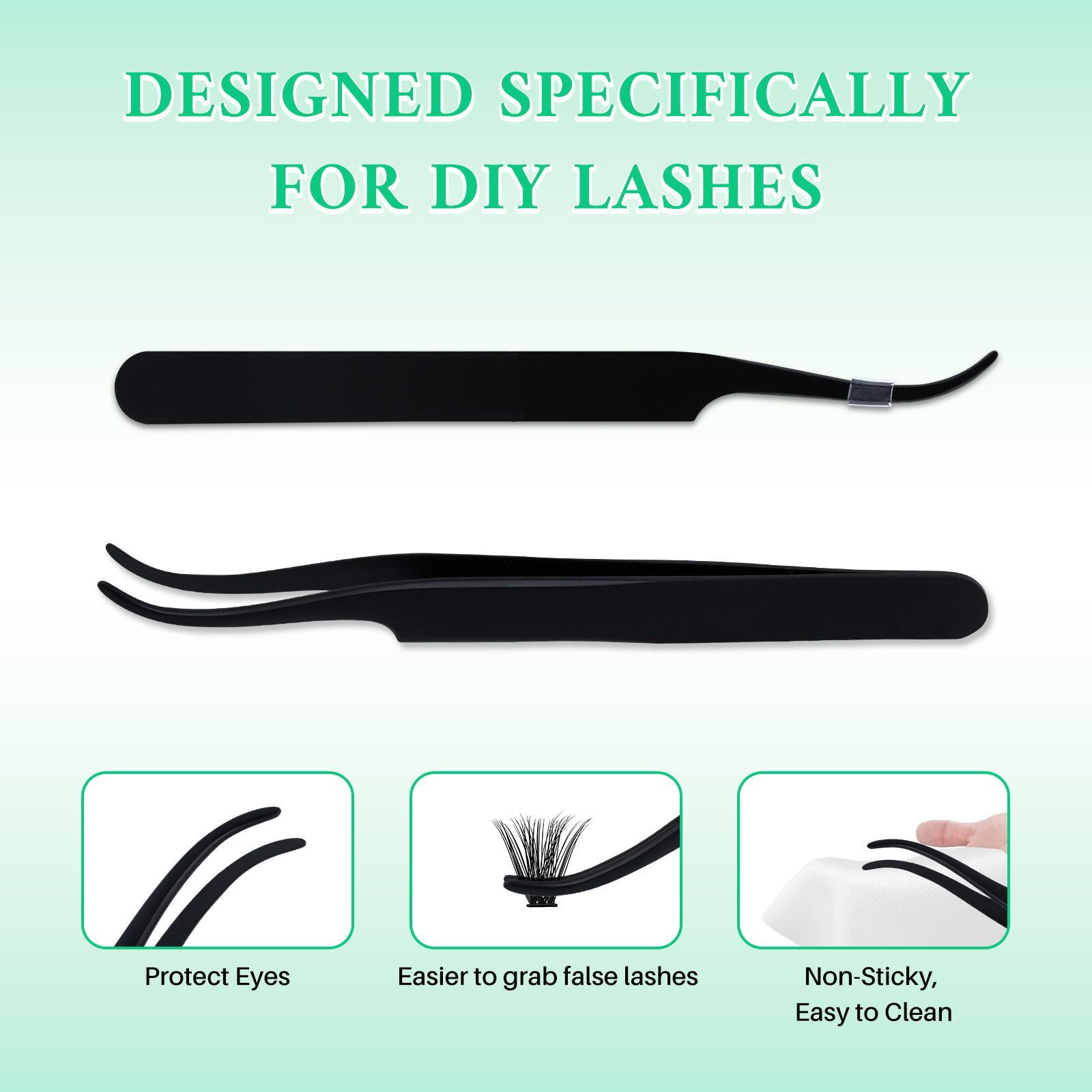 Lash Bond and Seal/Lash Remver/Twzzers, Eye Makeup Tool for Women & Girls, Eyelash Tools for Beginners Self Use at Home