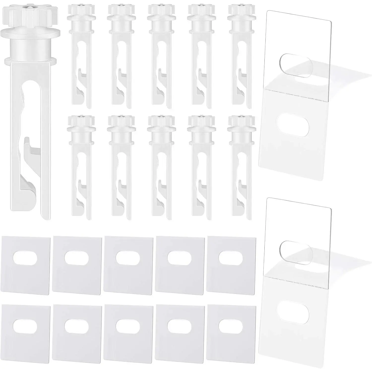 24 count Vertical Blind Repair Tabs Kit and Blind Stem  Window Clear Fixer Adhesive Blinds Snap for Vertical Blinds  Slats DIY Fix Repairing Carrier Curtain Accessories