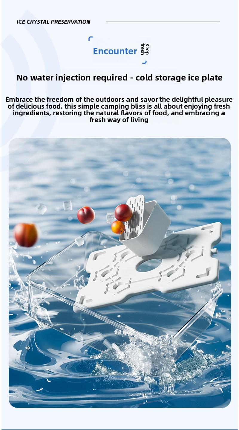 Divided Portable Ice Food Storage Container| Salad Draining Fresh Keeping Box with Compartments for Fridge Fruit Meal Prep Divided Portable Ice Food Storage Container| Salad Draining Fresh Keeping Box with Compartments for Fridge Fruit Meal Prep