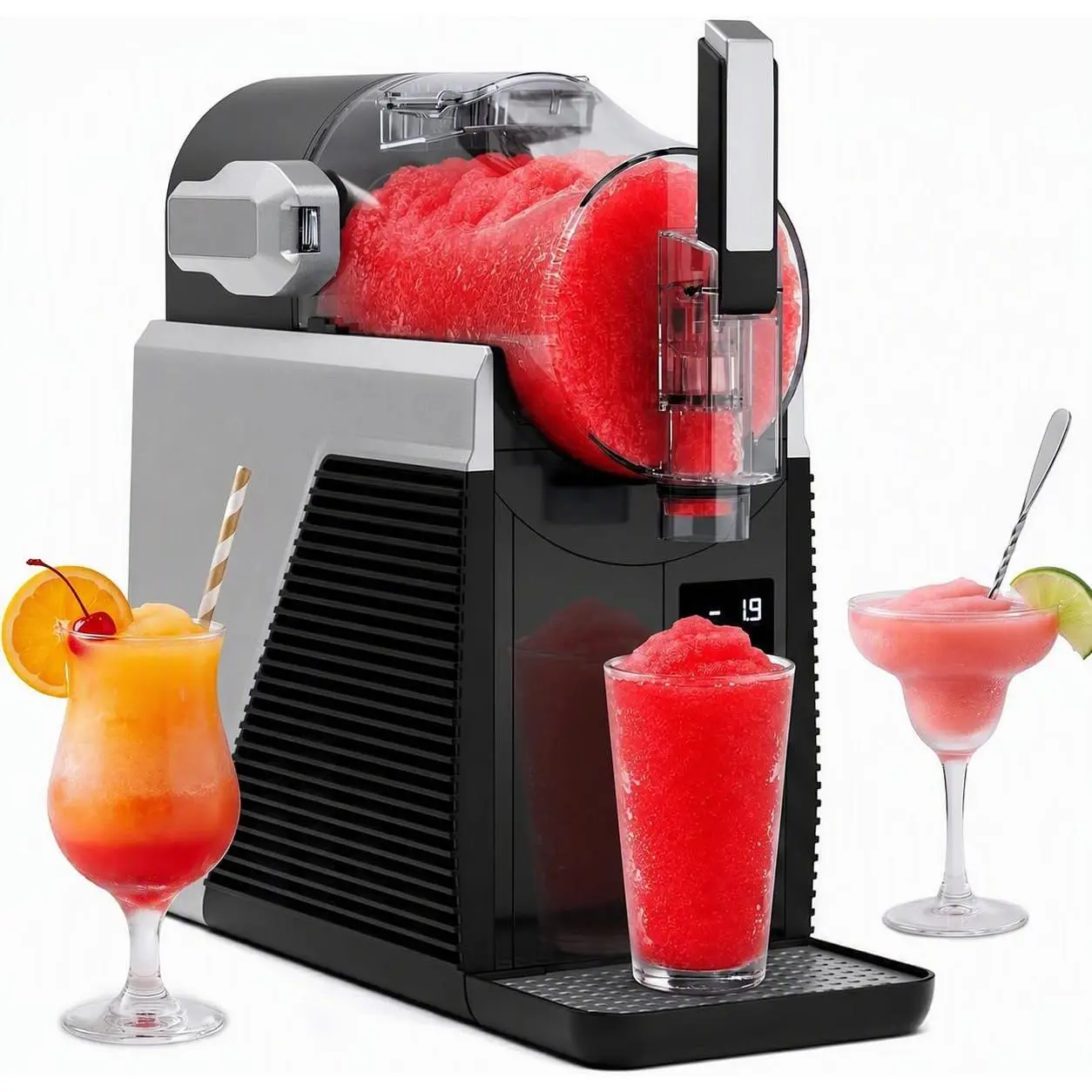 Slushie Machine, Self‑Cooling No Ice Needed, 6 Preset Modes for Slushies, Milkshakes, Frappes, Margaritas, 68Oz Large Capacity Touch Control Multi‑Functional Home Frozen Drink & Soft Serve Ice Cream Maker