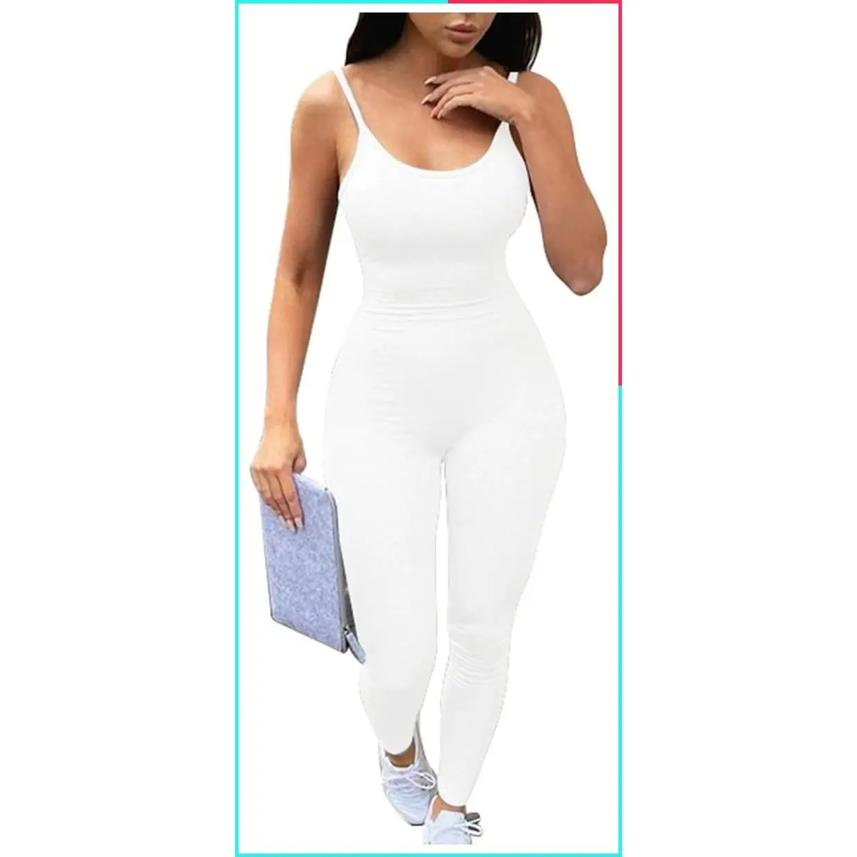 Women's Sleeveless Spaghetti Strap Bodycon Jumpsuit Romper Playsuit