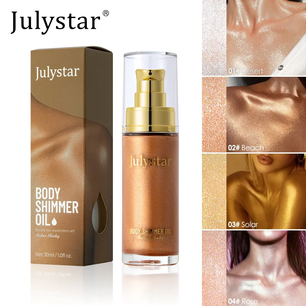 Shimmering Skin Brightening Body Highlighter 30ML, Glow Body Makeup, Face Illuminating Lotion, Non-Sticky, Moisturizing, Perfect for Radiant Complexion