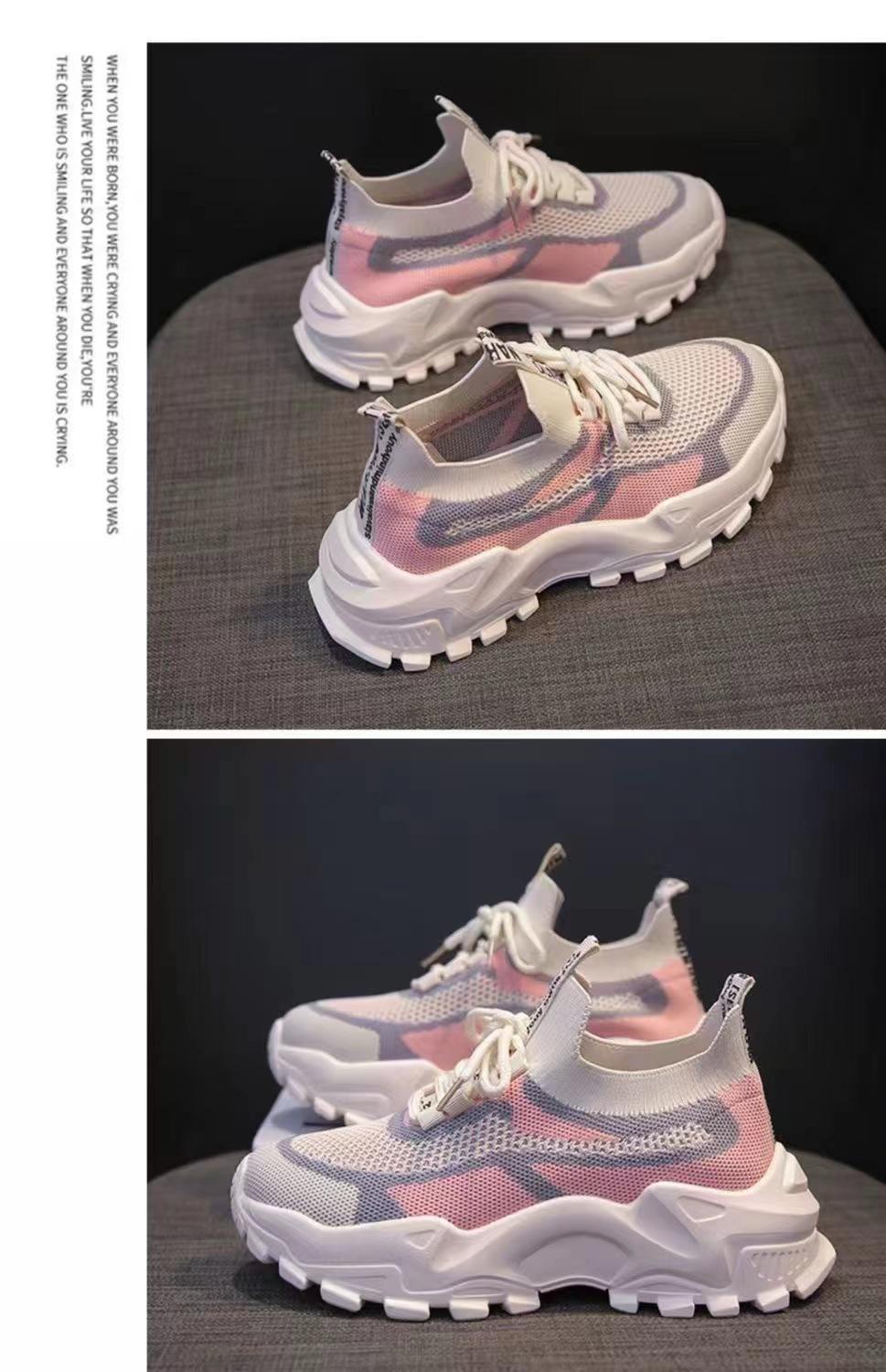 New fashion women's sports shoes, running shoes, lightweight casual shoes, non-slip soft-soled single shoes