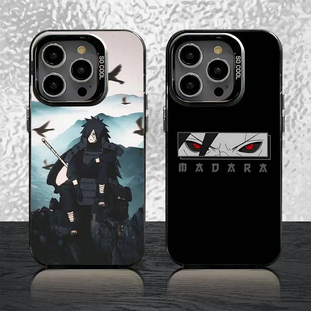 M-MadaraS Black Candy Minimalist TPU Matte Shockproof Case - Compatible with iPhone 1-17 Series (Pro, Max, Plus, Mini, SE), PC Polycarbonate Phone Accessory Cover, Mobile Electronics Accessories