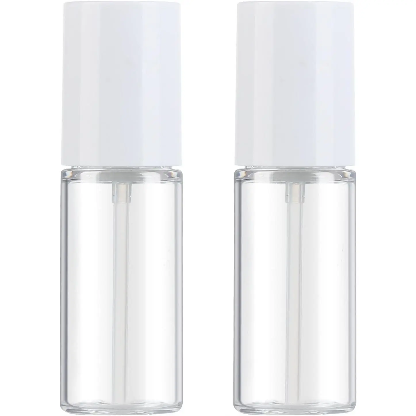 Small Pump Bottle 1.7oz/50ml Travel Cosmetic CreamPump Bottles Empty Pump Dispenser for Shampoo Lotion and Cream 2 Pack ClearGift