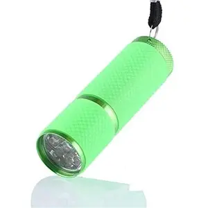 Handheld UV Light for Gel Nails,9 LED Small Glow Nail Lamp,Mini U V Nail Dryer,Portable Flashlight for Nail Art Decoration DIY at Home-Green
