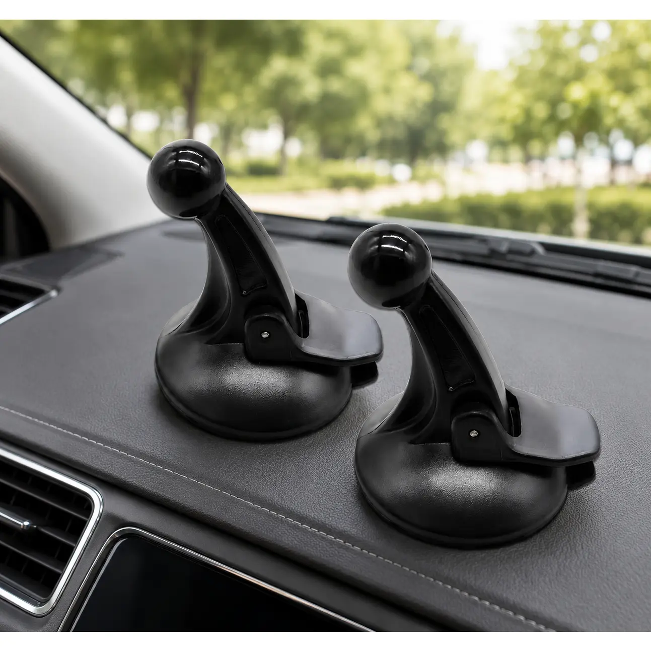 2 Pack GPS Windshield Mount Holder with Suction Cup, Car Windscreen Bracket Compatible with GPS Navigation Devices