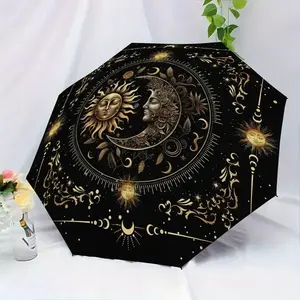 Automatic Folding Rain Umbrella, 8-Rib Solid Frame, Lightweight Portable Travel Umbrella, Unisex Elegant Design, Ideal Gift Choice