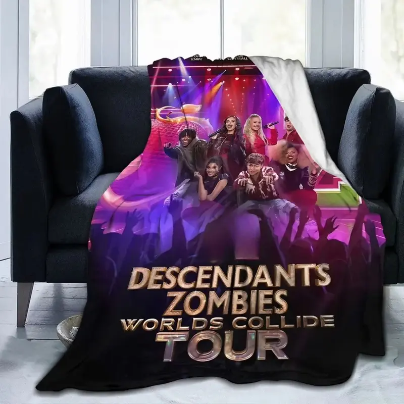 Zombies 4 Descendants Worlds Collide Tour UltraSoft Flannel Blanket Cozy and Versatile for Sofa Bed Car Office Camping