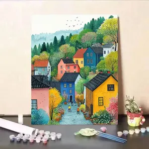 Instagram-style digital oil painting DIY hand-painted coloring for stress relief, high aesthetic value, wall art for the living room, student version, suitable for gifting