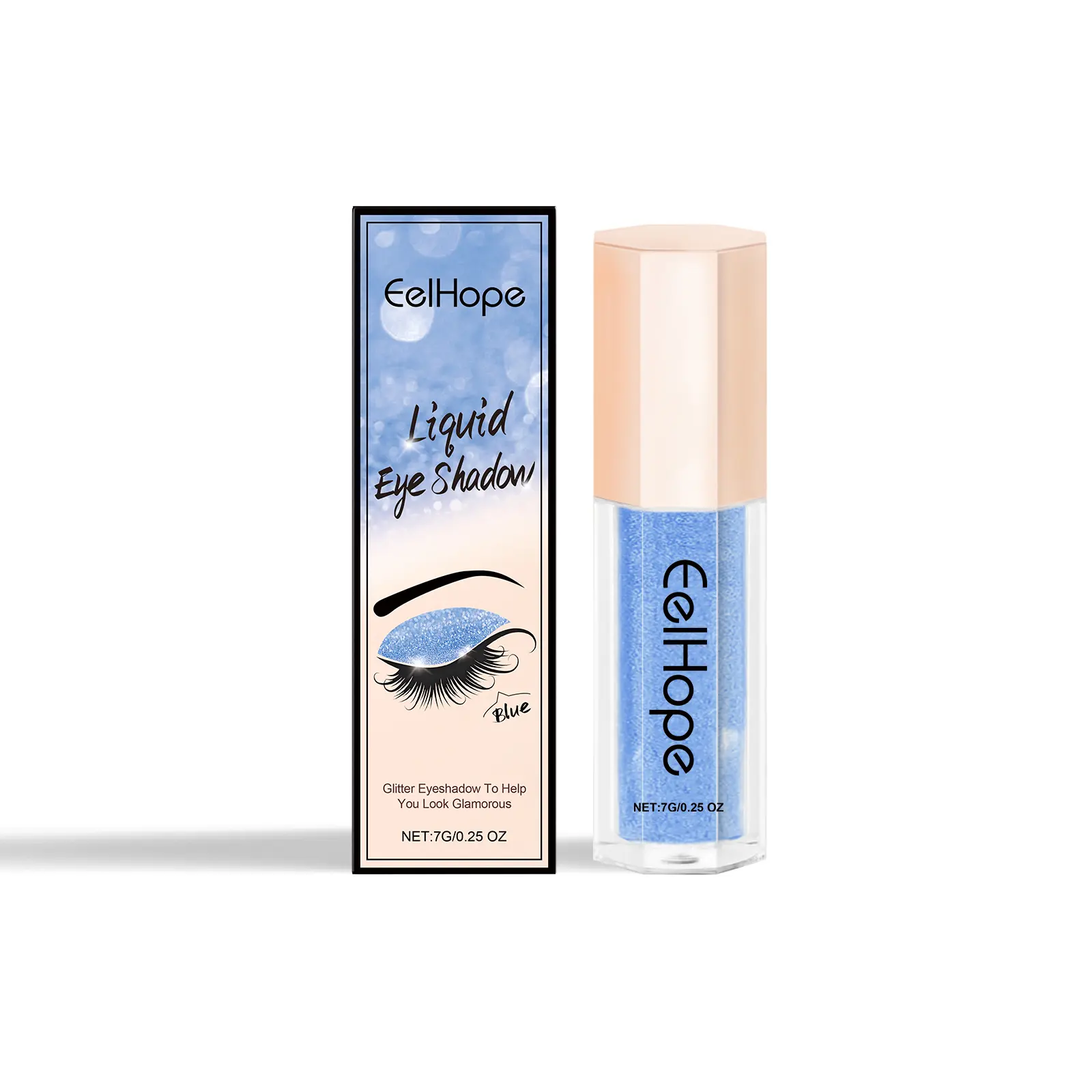 Eelhope Glitter Liquid Eyeshadow - Makeup with Instant Shine, Glitter Effect for a Glowing Look