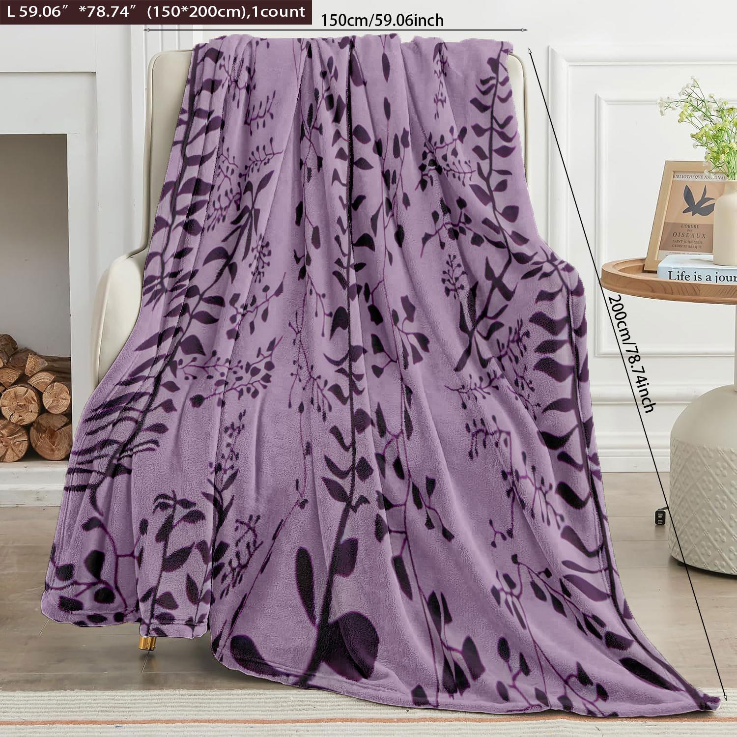 Leaf Pattern Blanket, Floral Blanket, Soft Comfortable Throw Blanket, Warm Napping Blanket for Home Office Travel Camping, Soft Comfy Blanket