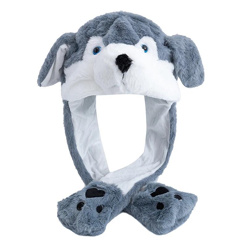 New Style Unisex Funny Ear Hat Animal Elephant Couple Cute Ear Moving Up Cap Men Women Rabbits Ears Plush Winter Lovely Hat ﻿