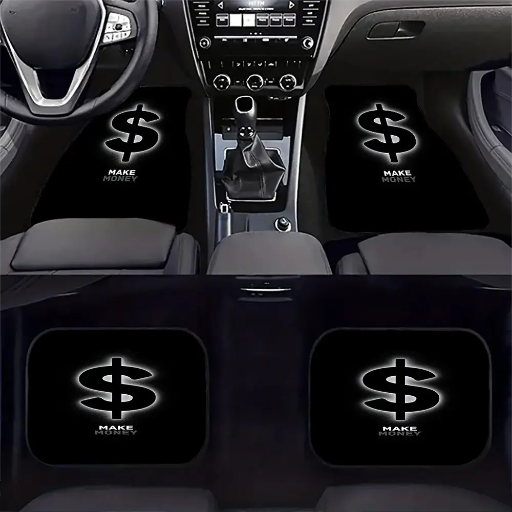 4pcs Earn Money. Dollar Sign. Car Front And Rear Seat Floor Mats. Digital Printing Mats. Suitable for All Car Models. Additions for Protection. Anti-Slip Decorative Floor Mats. Automotive Mats. B28