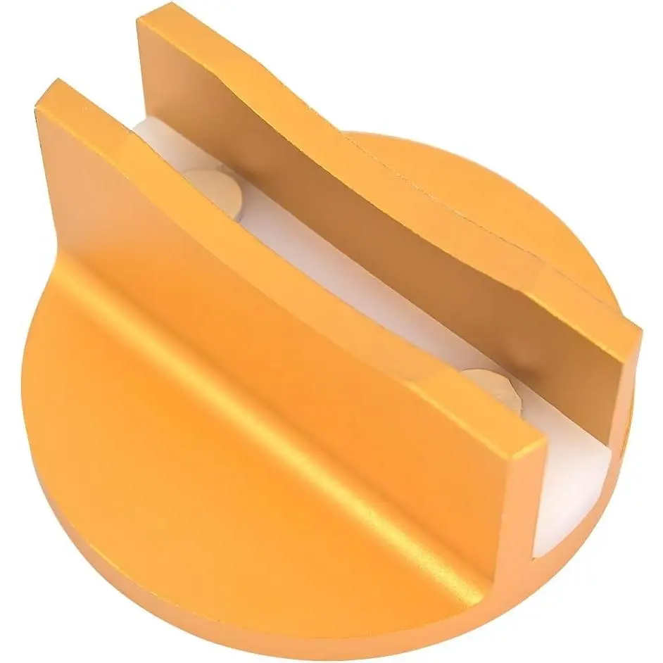 Slotted Aluminum Magnetic Jack Pad with Neodymium Magnets - 2.6" Diameter (2.6 Inches), 1.3" Depth, Universal Pinch Weld Protector for Vehicle Lifts, 1Pc, Even Weight Distribution, Corrosion Resistance