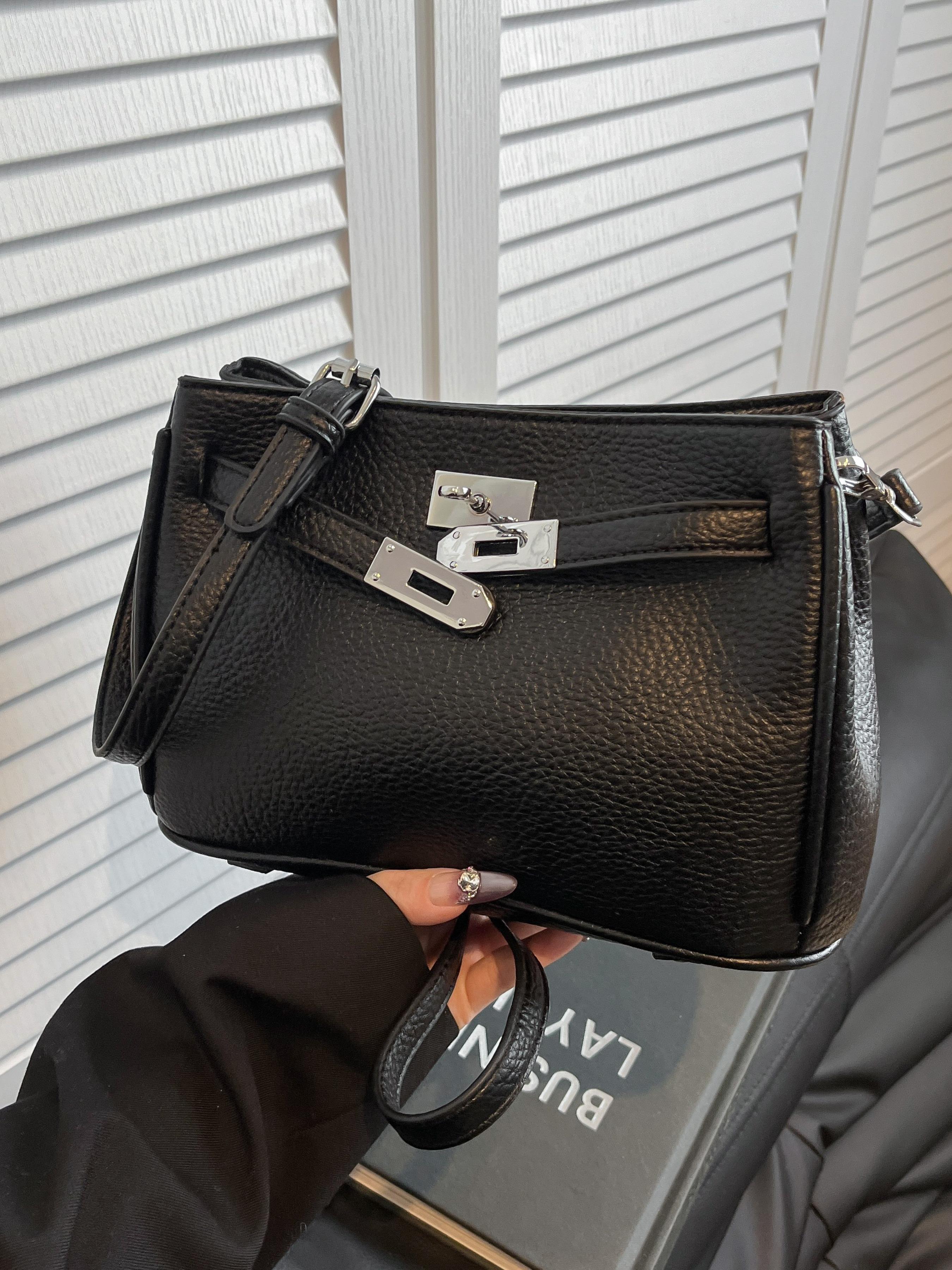 Women's Street Style Plain Color Crossbody Bag, Fashionable PU Leather Shoulder Bag for Daily Used, Casual Trendy Versatile High-quality Daily Commuting Bag, Casual Commuter Bag, Casual Crossbody Bags