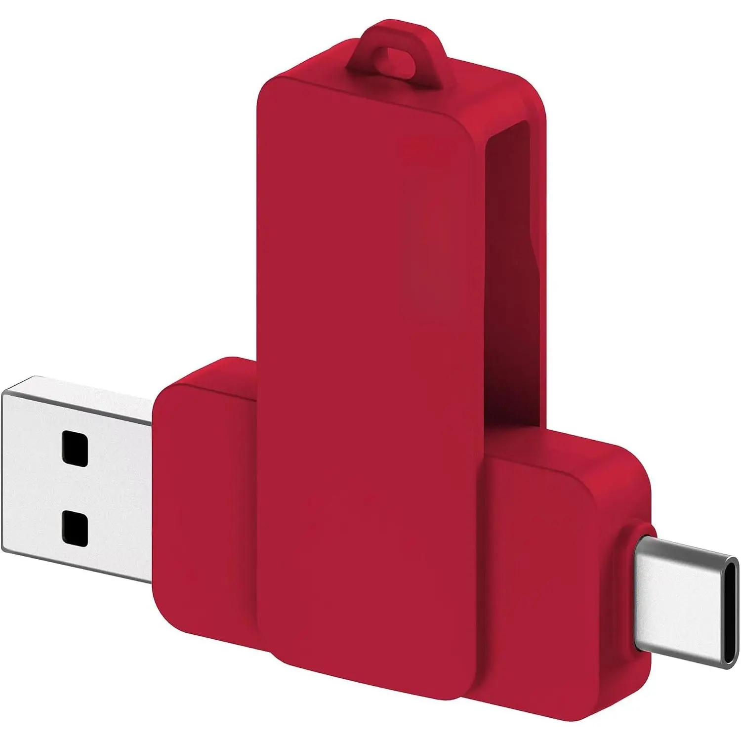 32GB 3.0 USB C Flash Drive with Type C and Type A Port, USB C Thumb Drives Storage and Backup for  Phones with OTG Function and Type C Port, Laptops, MacBook, PC(Red)