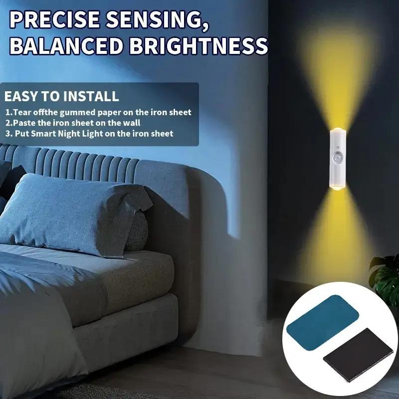 USB Rechargeable Motion Sensor Wall Light, Led Wall Light, 3000K-6000K Wall Mounted Night Light, Magnetic Wall Light for Wardrobe, Bathroom, Closet, Hallway, Toilet #GLOBAL PICKS