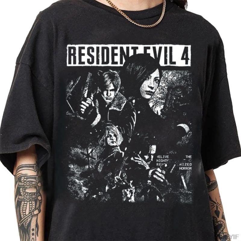 Resident Evil 2 Biohazard Game Men's Pure Cotton T-shirt Summer New Item Unisex Casual Fashion