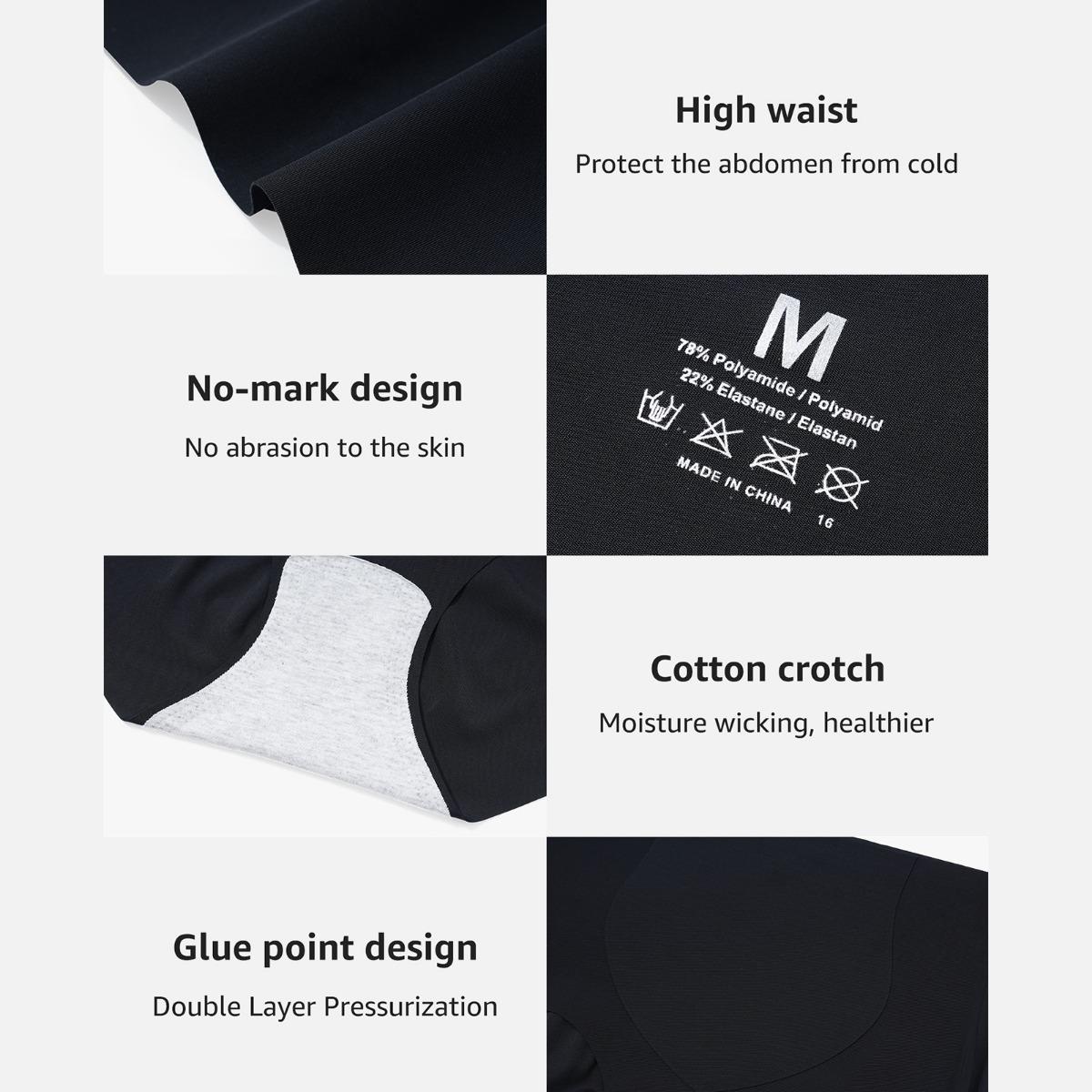 LEVAO High Waisted Seamless Underwear for Women No Show Full Coverage Briefs Stretchy Invisible Panties Pack of 6 SpringStatements