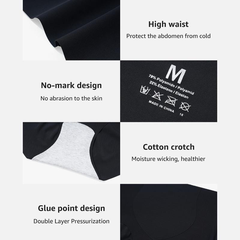 LEVAO High Waisted Seamless Underwear for Women No Show Full Coverage Briefs Stretchy Invisible Panties Pack of 6 LEVAO High Waisted Seamless Underwear for Women No Show Full Coverage Briefs Stretchy Invisible Panties Pack of 6