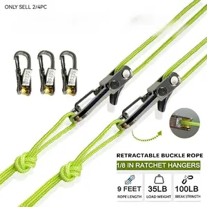Retractable Buckle Rope-Adjustable Ropes 2026 New Rope Roller with Accessory Cord - Easy Secure Tie Down for Outdoor,Camping, Marine Rope,and Boating Guy Lines ,Tools Gadgets,Truck Stuff ,Car Essentials