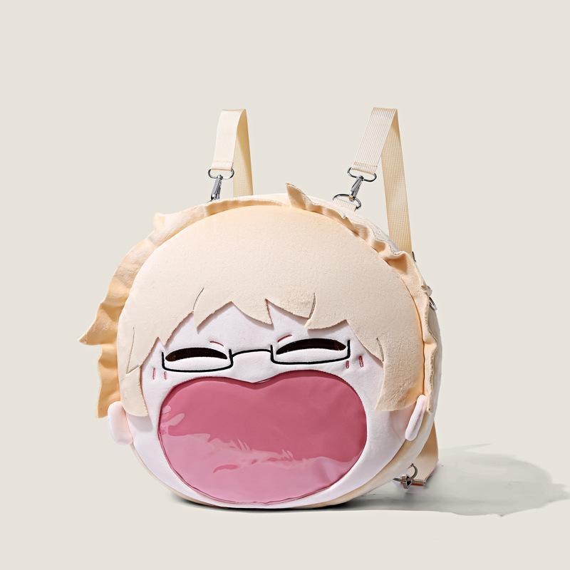 Haikyu!! Sugawara Koushi Translucent Big Mouth Bag Cartoon Kei Tsukishima Itabag Portable Storage Anime Peripherals Holiday Gift