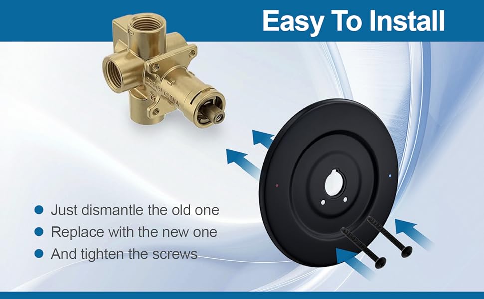 Escutcheon Moen 16090 Chateau, for One-Handle Tub and Shower Faucets Cover, Black Escutcheon Pate