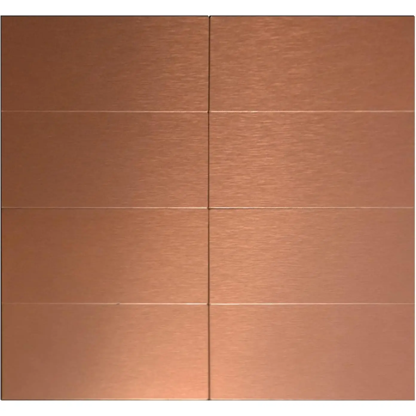 Peel and Stick Backsplash Tile Panels - 3"x6" 40-Pack | Brushed Copper Kitchen Wall Decor (Copper Color)