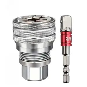 2PCS Adjustable Socket Wrench Set 3/8" Drive Multi-Function Hex Wrench Adapter Kit Impact Grade 10-19mm Range Socket Adapter