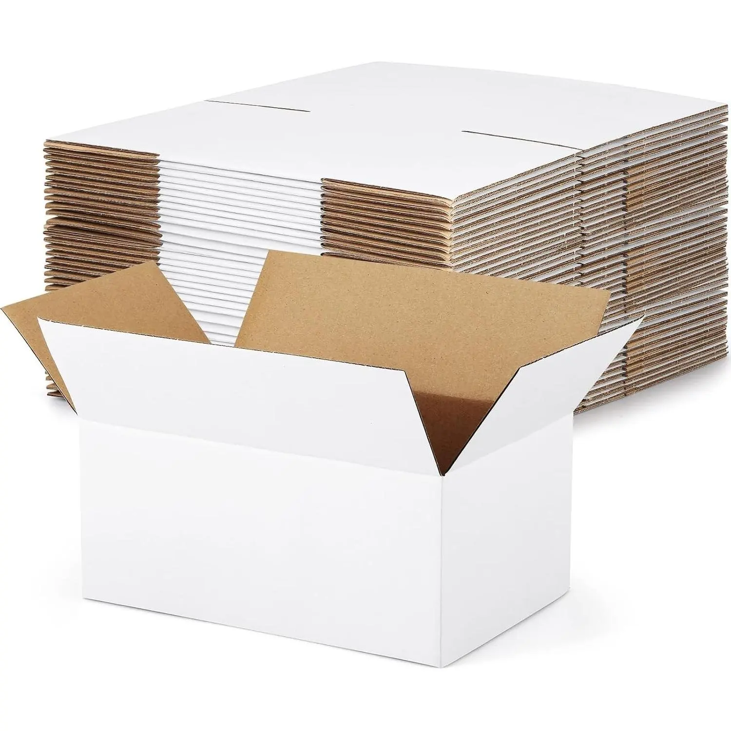 9x6x4 Inches Small Shipping Boxes 30 Pack, White Corrugated Cardboard Mailers for Packaging, Small Business Mailing Boxes