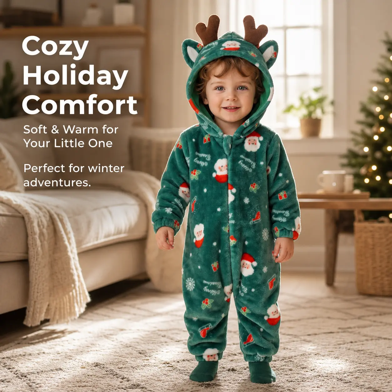 Toddler Cartoon Animal Onesie, Fluffy Flannel Fleece Hooded Jumpsuit with Full-Zip for Halloween, Christmas & Loungewear, Cartoon Animals, Flannel Knit