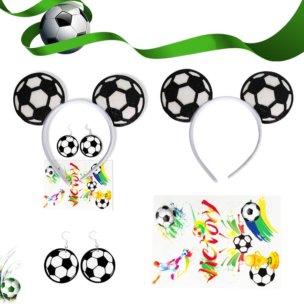U.S.-Canada-Mexico World Cup Football Decorative Supplies Set Fans Cheer Photo Props Football Headband Headband