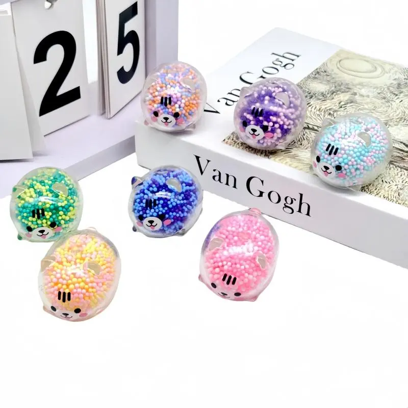 3PC Mini Bear Vent Ball Squeeze Decompressions Toy Bubble Bear Ball Stress Relief Toy Birthday Entertainment Christmas Gifts