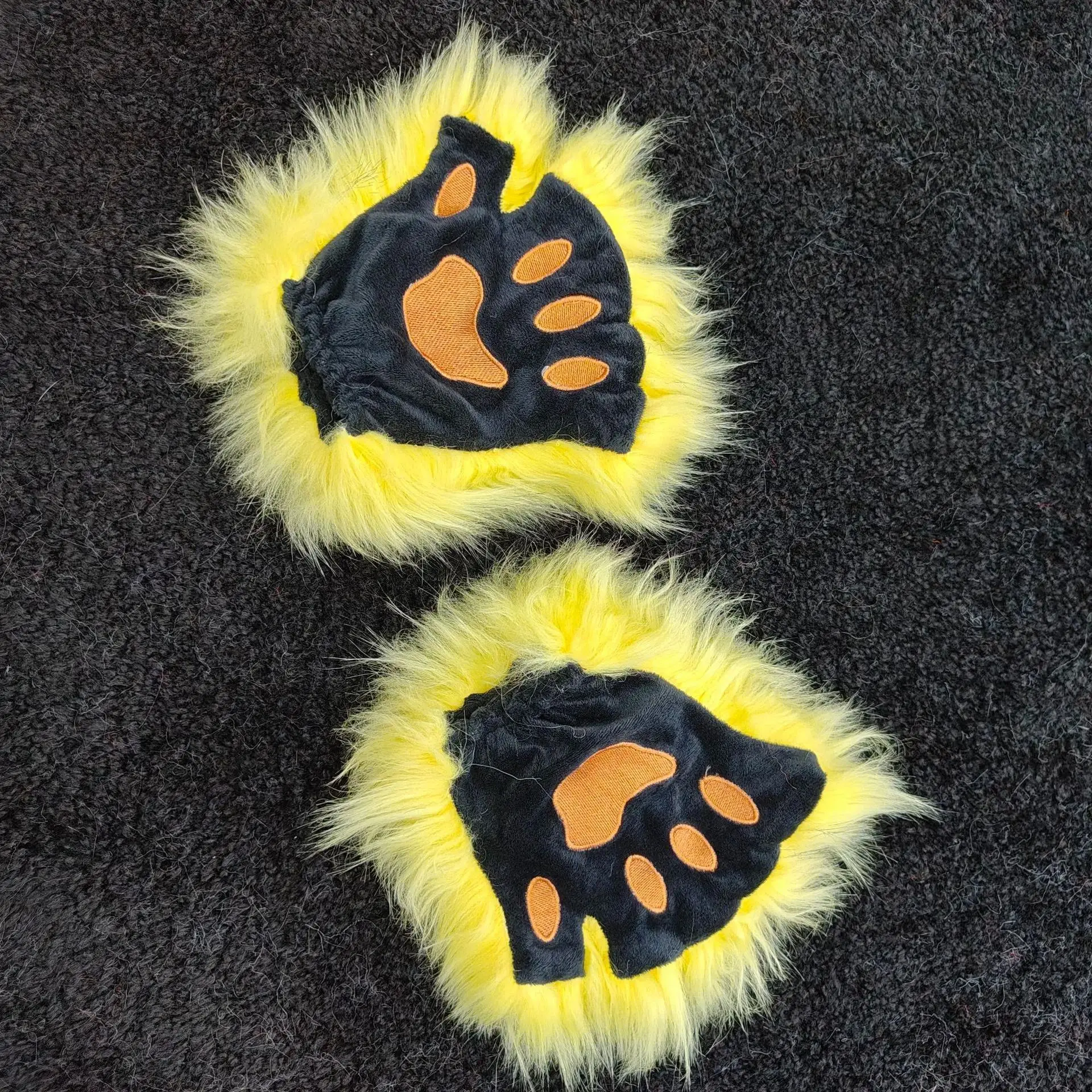 Cos Performance Props Long-haired Cat Claws Bear Claws Fingerless Gloves Doll Animal Costume Plush Animal Claws