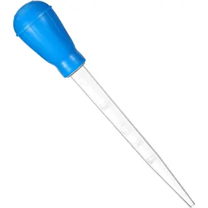 30ml Aquarium Cleaning Dropper Manual Fish Tank Water Changer Gravel Cleaning Straw Fish Tank Cleaning Tool Feeder Pipette Blue