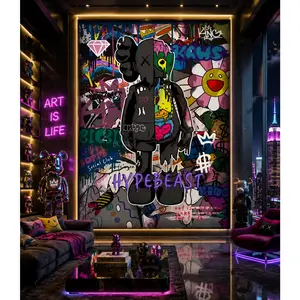 Frameless Art Poster: Graffiti Hypebeast Decor Poster. These posters are filled with positive energy auras, perfect for crafting a room's aesthetic with a vibrant and colorful ambiance. home wall