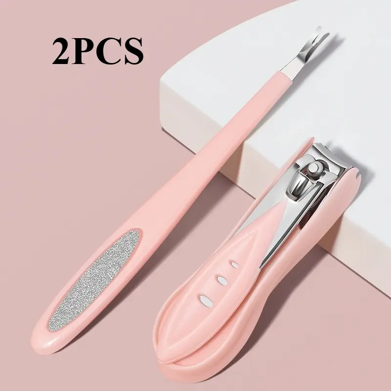 2PCS Cute Nail Knife Set, Including Cuticle Remover, Nail Sharpening File,and Manicure Knife Manicure Tool