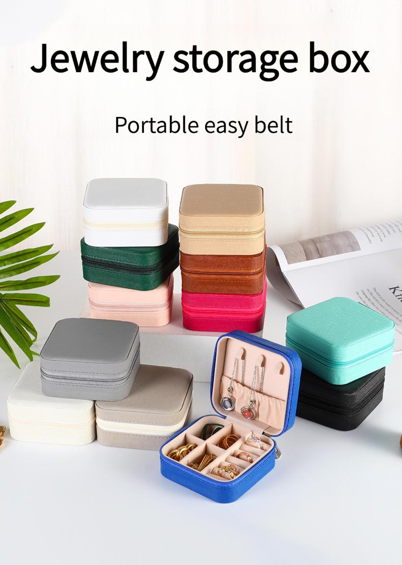 Mini Portable Jewelry Storage Case, Small Organizer for Earrings, Rings & Daily Accessories
