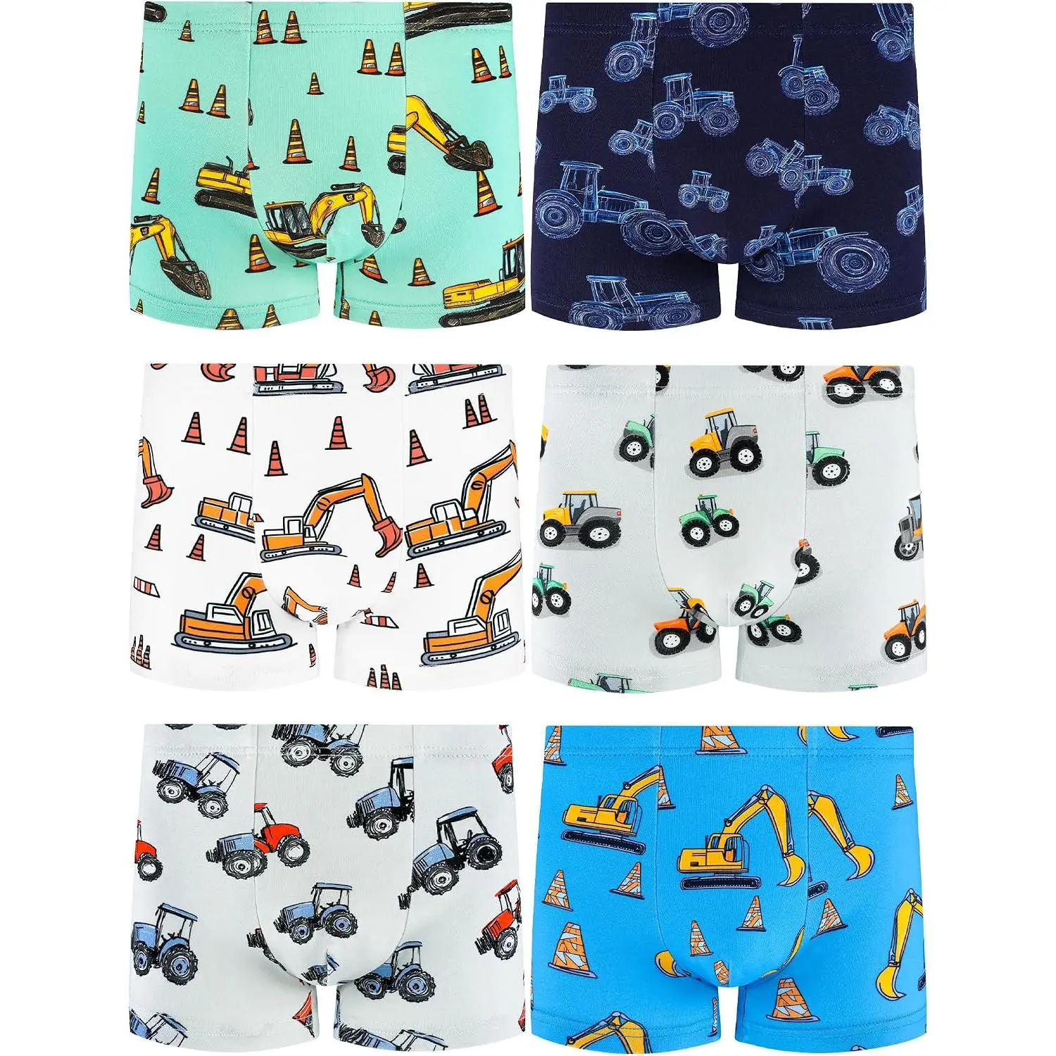 Boys' Boxer Briefs, Soft Cotton Tagless Underwear, Multi-Pack Breathable Stretch Underwear for Toddlers & Kids, Ages 2-12